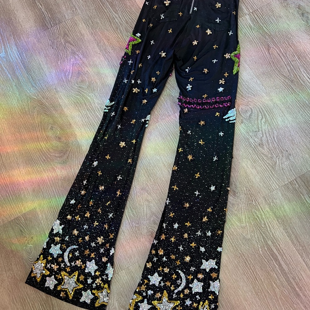 Discount universe super rare astrology had sequin pants size large - Picture 4 of 7